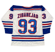 Mika Zibanejad Signed Autographed New York Rangers Custom Jersey JSA COA0