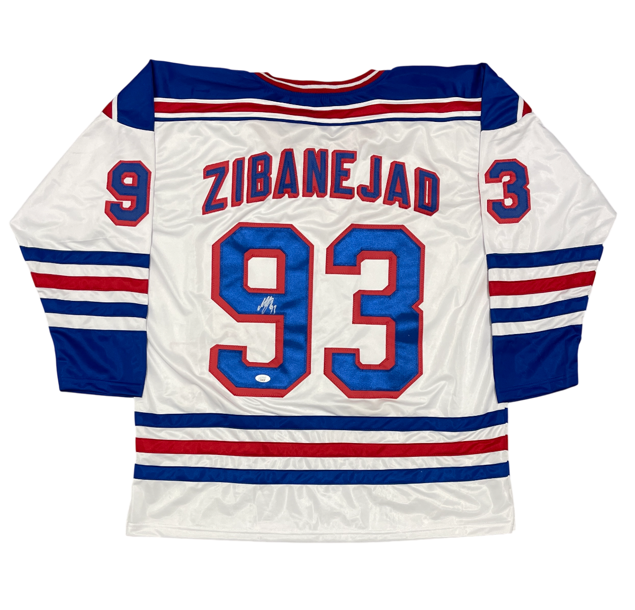 Mika Zibanejad Signed Autographed New York Rangers Custom Jersey JSA COA0