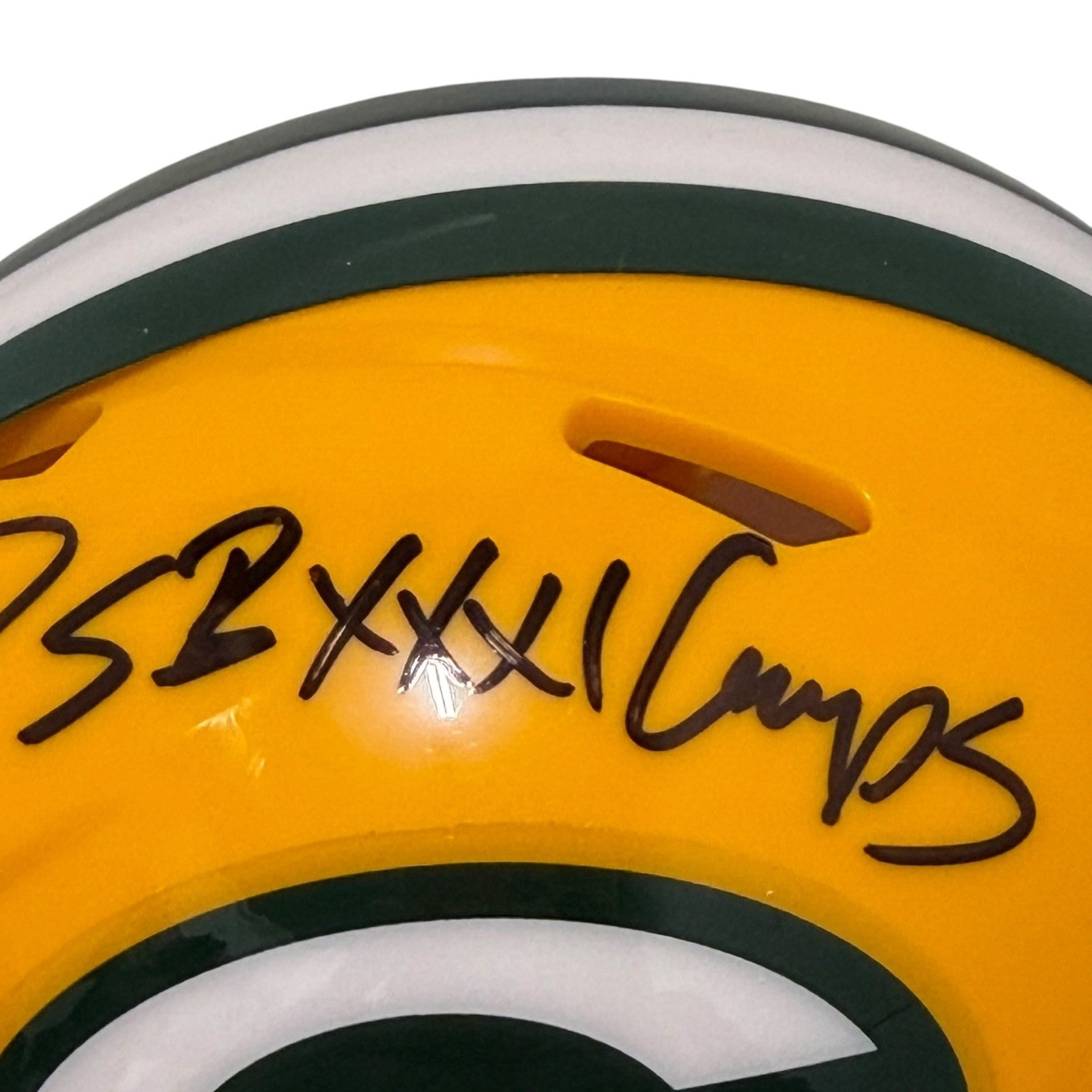 Andre Rison Signed Packers Speed Mini Helmet w/ SB XXXI Champ JSA Witness COA2