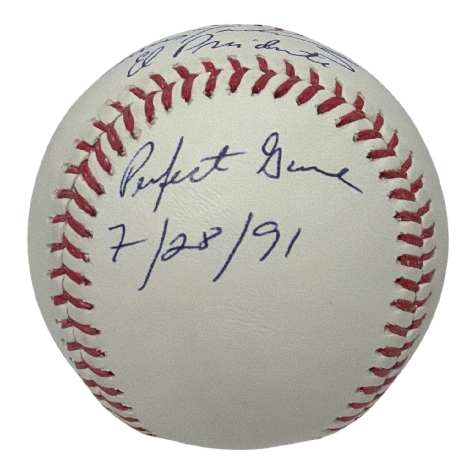 Dennis Martinez Signed Autographed ROMLB Baseball w/ 3x Ins Stat JSA Witness COA2