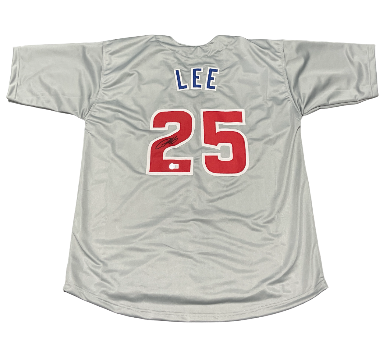 Derrek Lee Signed Chicago Cubs Custom Jersey Beckett Witness BAS COA0