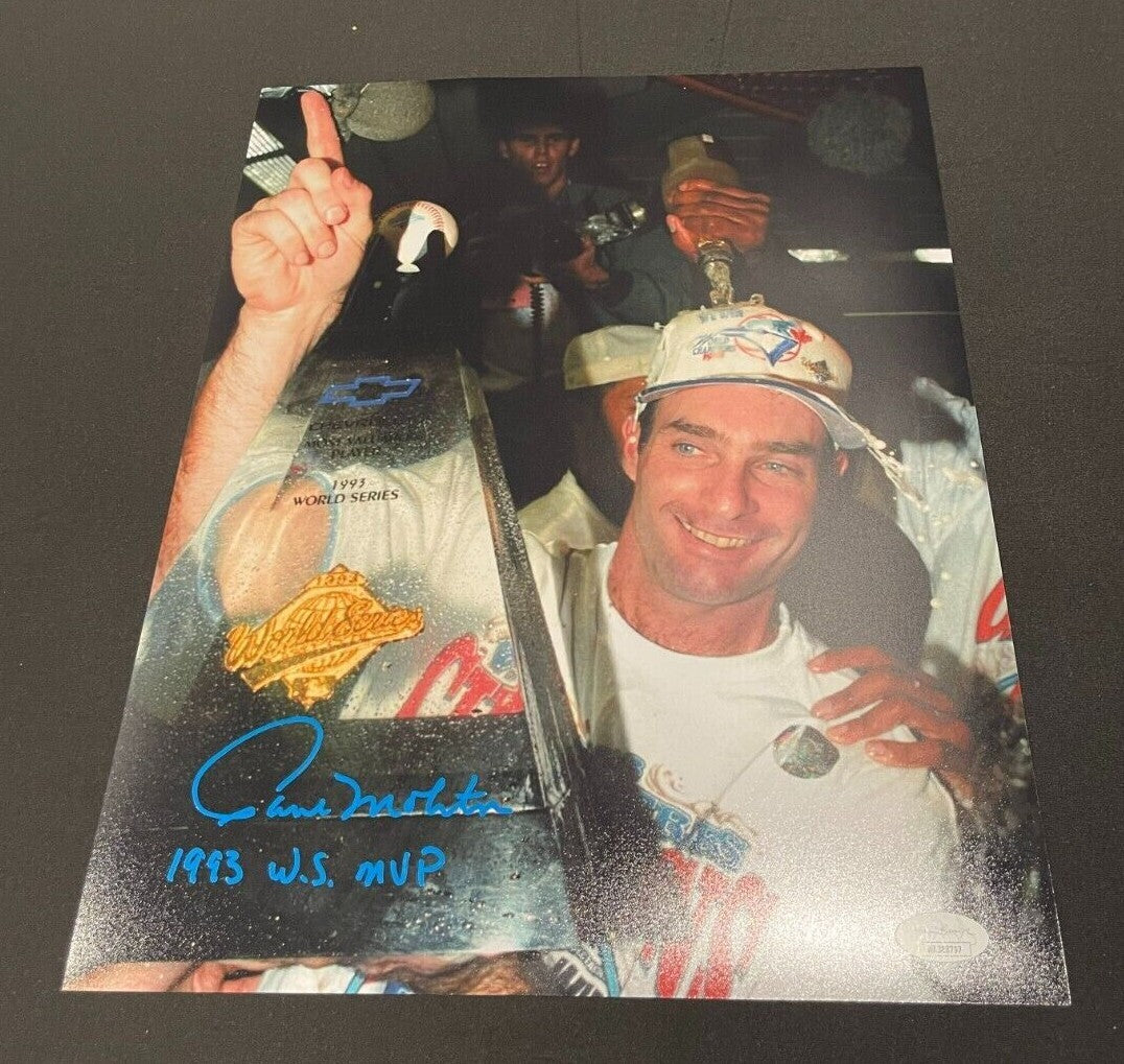 Paul Molitor Signed Toronto Blue Jays 11x14 Photo 1993 WS MVP JSA WIT COA0