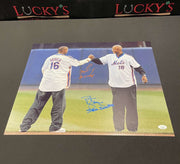 Dwight Doc Gooden & Darryl Strawberry Signed Auto 16x20 Photo w/ 2x Insc JSA COA0