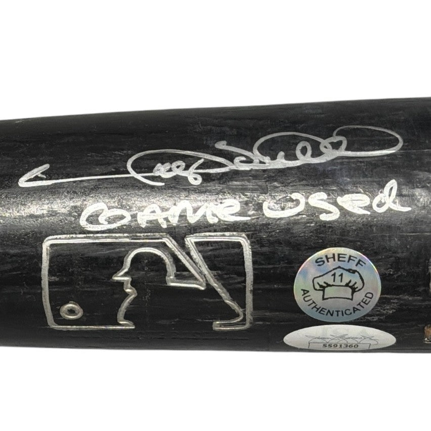 Gary Sheffield Signed Game Used Louisville Slugger Black Bat JSA COA Dodgers A1