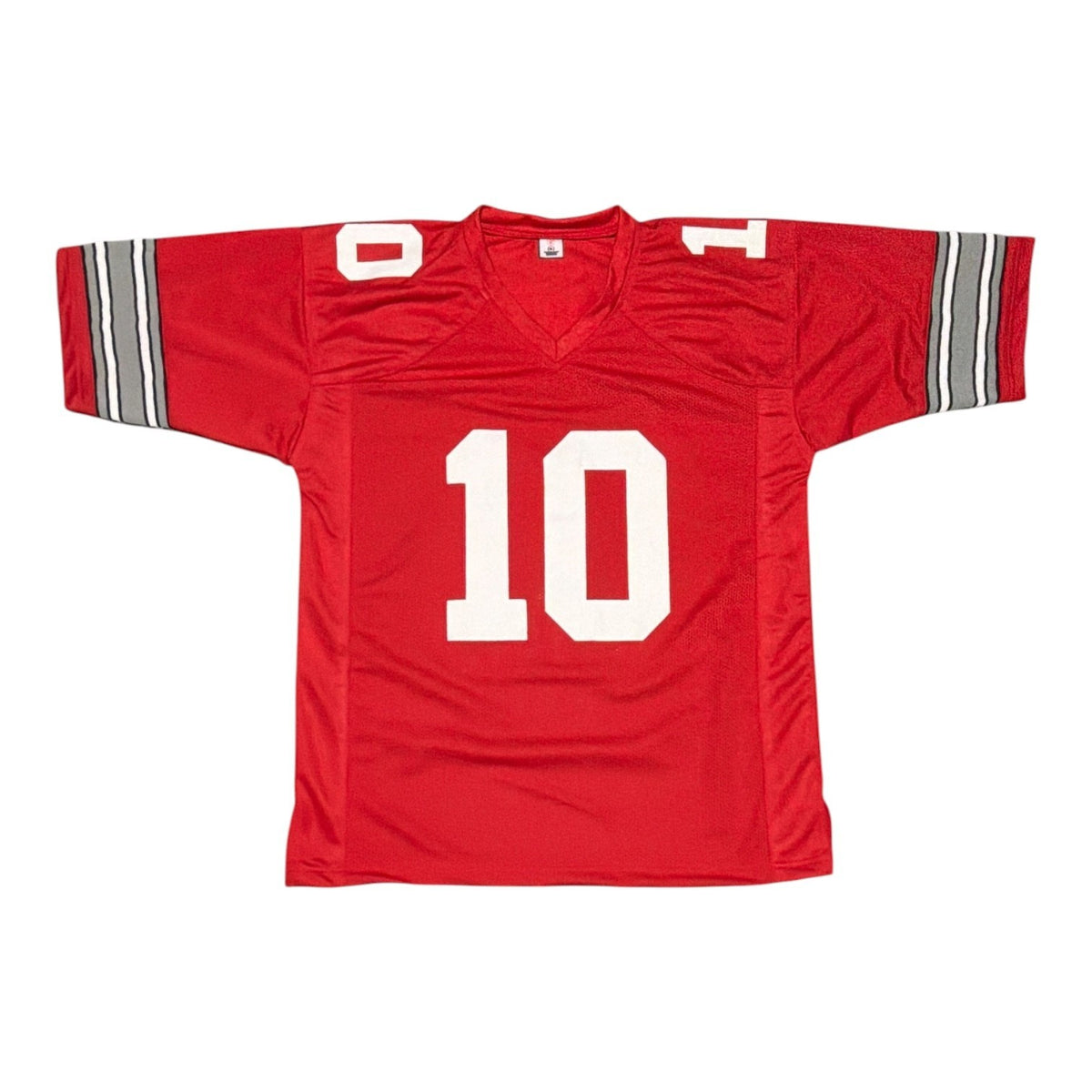 Troy Smith Signed Ohio State Buckeyes Custom Jersey # /10 w/ 2x Insc JSA Wit COA2