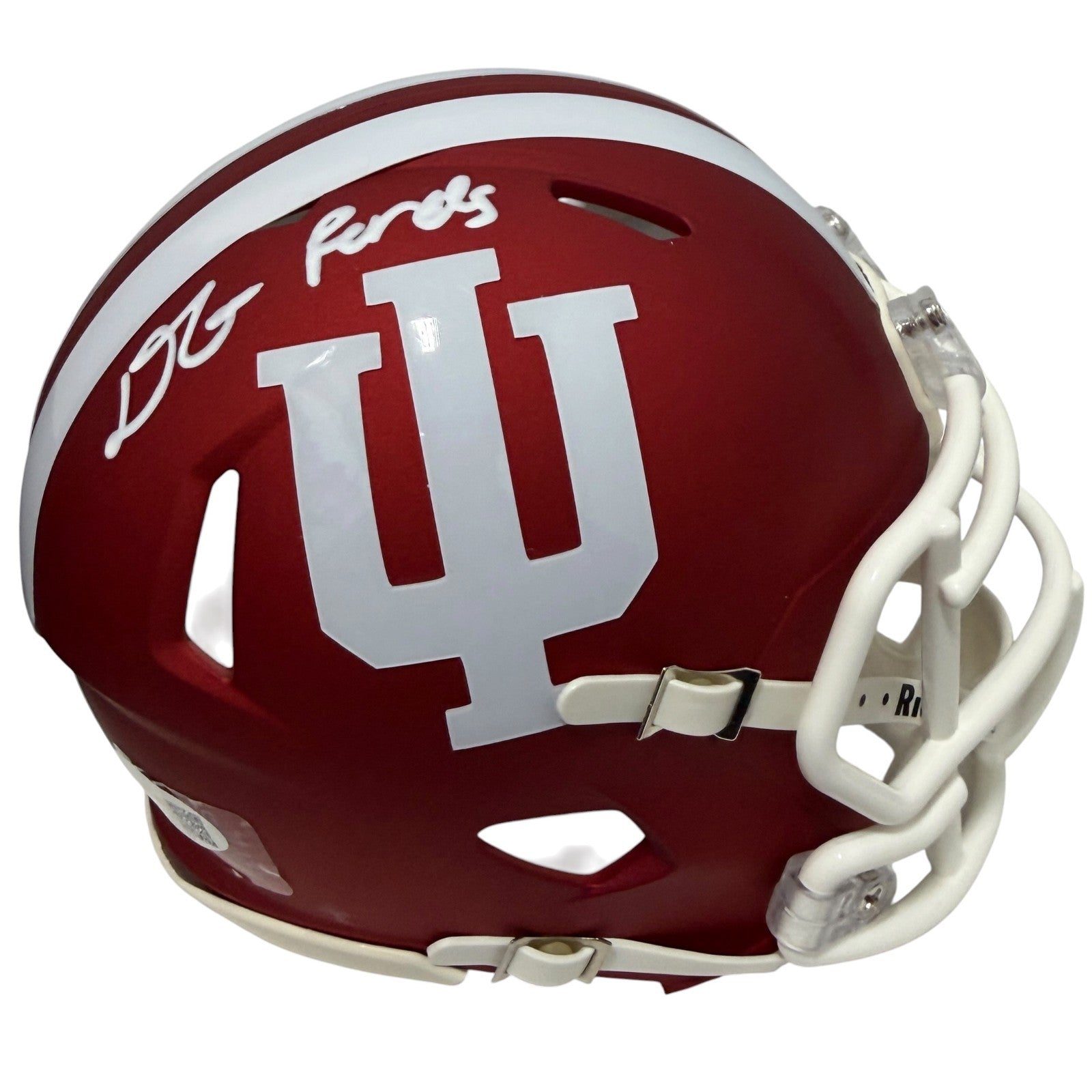 D'Angelo Ponds Signed Indiana Hoosiers Speed Mini Helmet JSA Witness COA0