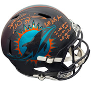 Ricky Williams Signed Dolphins Rivalries FS Full Size Helmet Weed Insc JSA W COA0