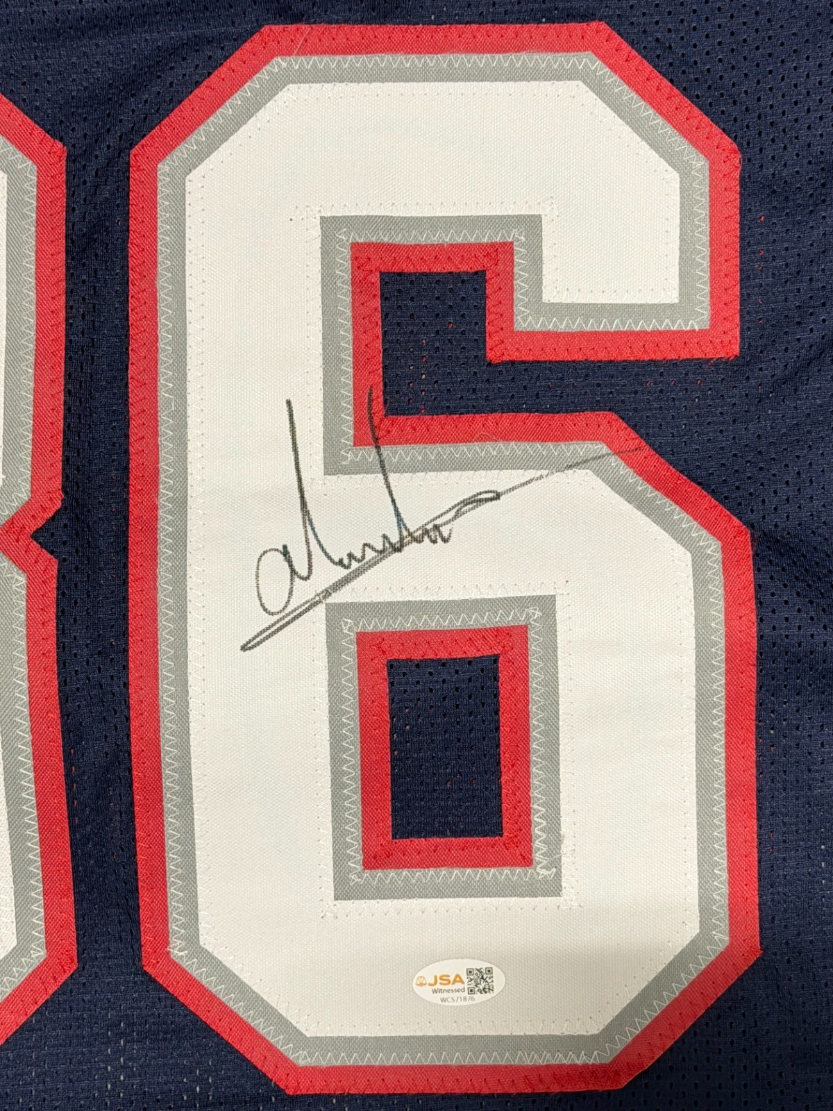 Andres Borregales Signed New England Patriots Custom Jersey JSA Witness COA1