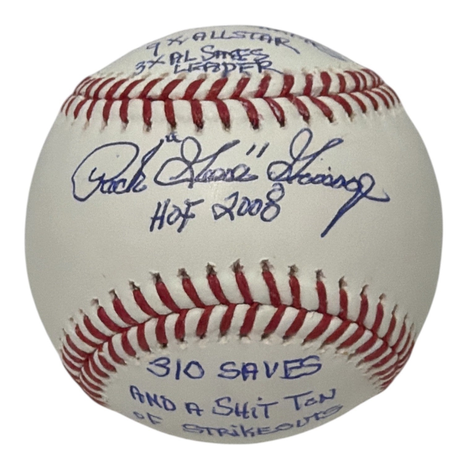 Rich "Goose" Gossage Signed ROMLB Baseball w/ 6x Stat Insc JSA COA Yankees HOF0