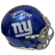 Tyrone Tracy Jr Signed Giants Speed Mini Helmet Beckett Witness BAS COA0