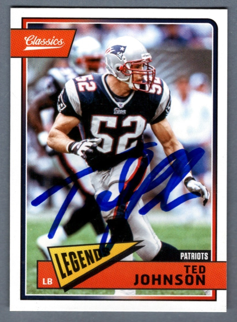 Ted Johnson Signed Autographed 2018 Panini Classics 199 Legends Insert LSCM COA0