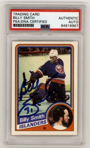 Billy Smith 1984-85 O-Pee-Chee OPC #135 Signed PSA Authentic Auto Blue Islanders0