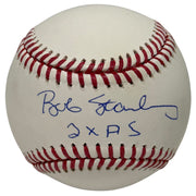 Bob Stanley Signed Autographed ROMLB Baseball w/ 2x AS JSA Witness COA0