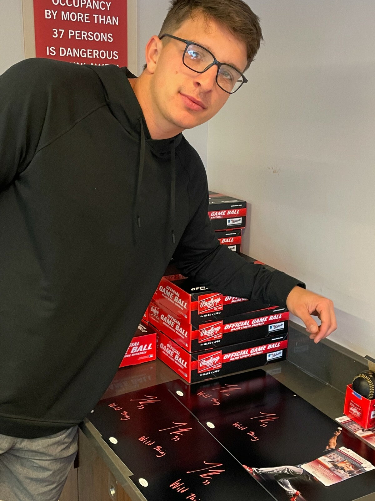 James Karinchak Signed Autographed Cleveland Indians 11x14 Photo JSA W COA3