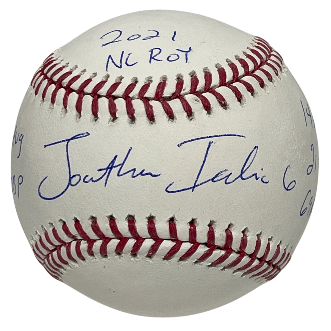 Jonathan India Signed  ROMLB Baseball w/ ROY + Stats PSA ITP HOLO COA Royals0