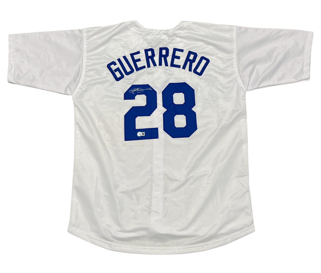 Pedro Guerrero Signed Los Angeles Dodgers Custom Jersey Beckett Witness BAS COA0