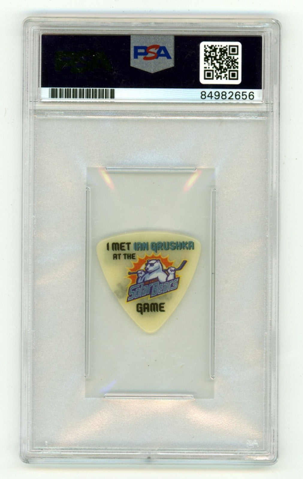 Ian Grushka New Found Glory Orlando Solar Bears Signed Guitar Pick PSA AUTHENTIC1