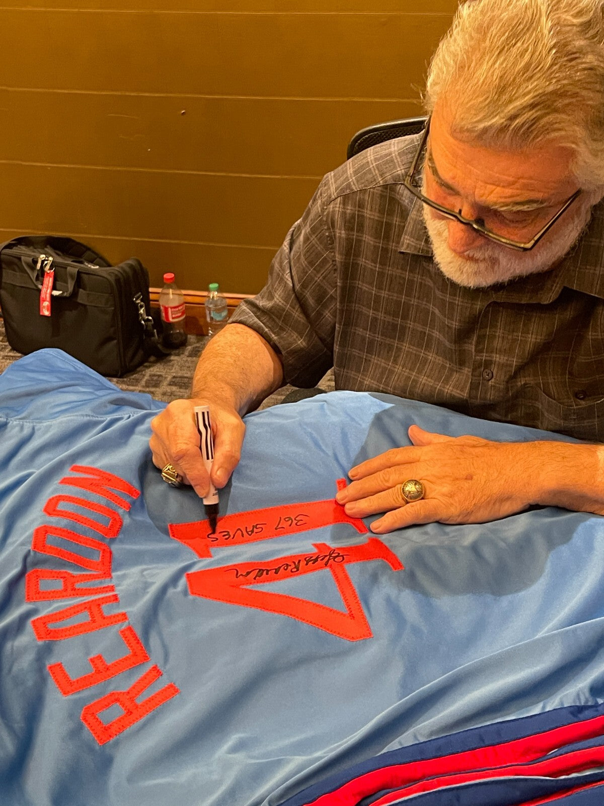 Jeff Reardon Signed Montreal Expos Custom Jersey w/ 367 SV Beckett Wit BAS COA3