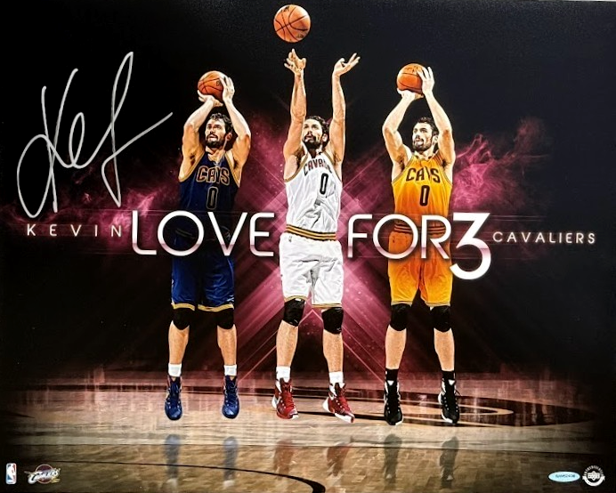 Kevin Love Signed Autograph For 3 16x20 Photo Upper Deck UDA COA Cavailers1
