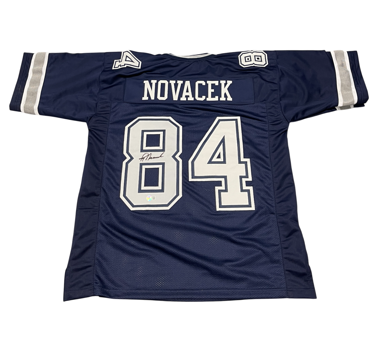 Jay Novacek Signed Dallas Cowboys Custom Jersey Beckett Witness BAS COA0