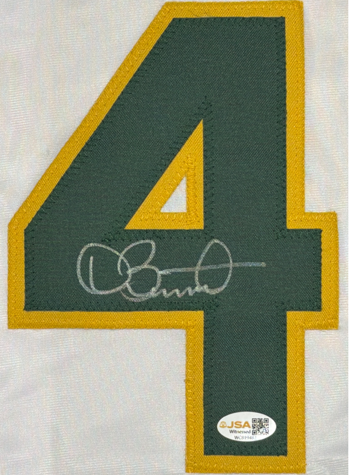 Dave Stewart Signed Autographed Oakland Athletics Custom Jersey JSA Witness COA1