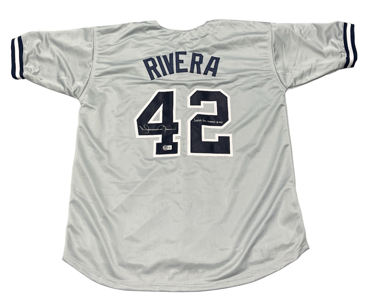 Mariano Rivera Signed Yankees Custom Jersey w/ Last to Wear 42 Beckett W BAS COA0