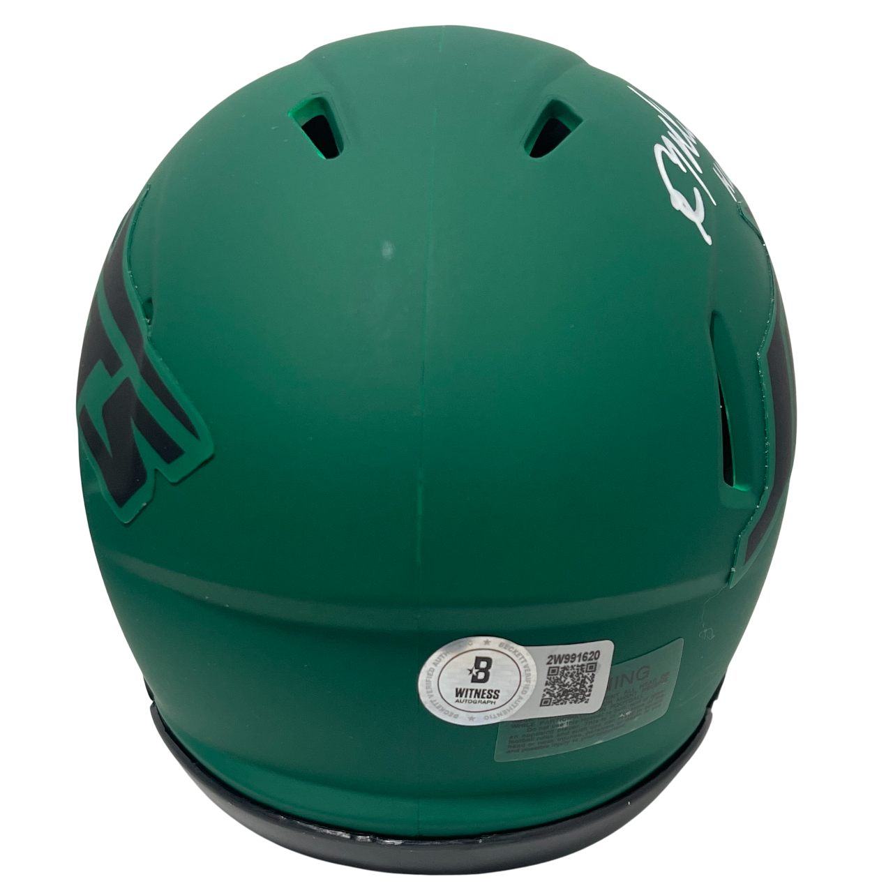 Kevin Mawae Signed NY Jets Rave Mini Helmet w/ HOF 2019 Beckett Witness BAS COA2