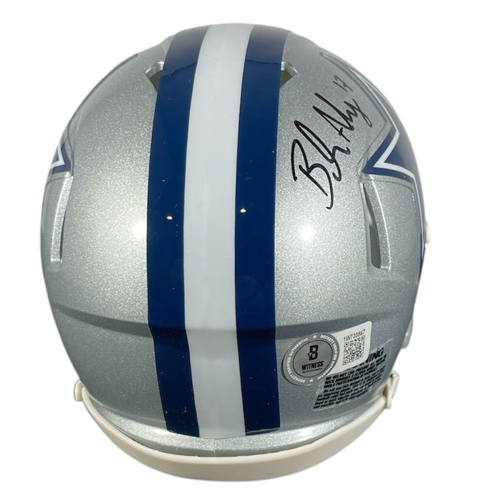 Brandon Aubrey Signed Cowboys Mini Helmet w/ Scoring Leader Beckett Wit BAS COA3