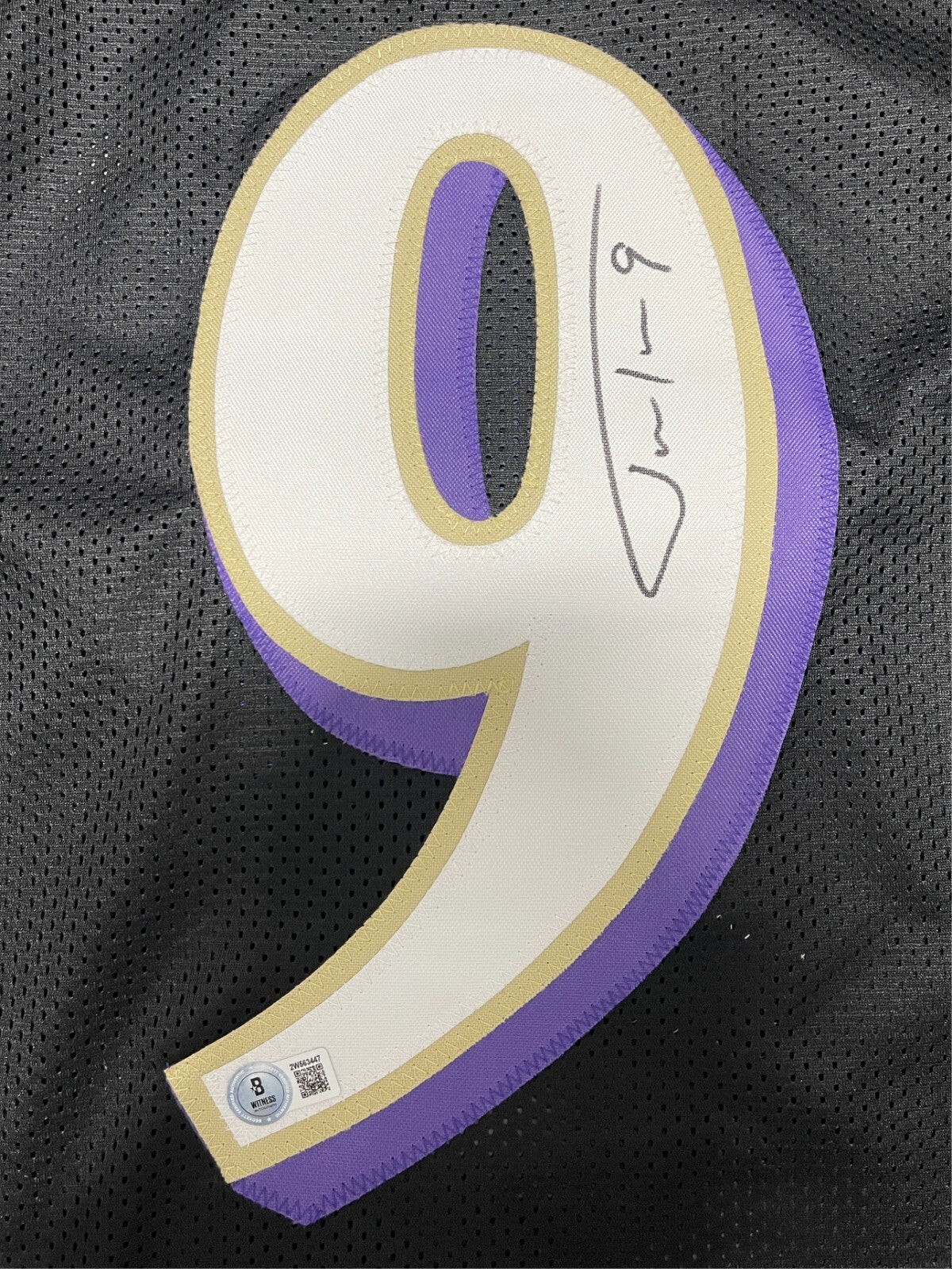 Justin Tucker Signed Baltimore Ravens Custom Jersey Beckett Witness BAS COA1