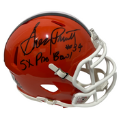 Greg Pruitt Signed Browns TB Mini Helmet w/ 5x Pro Bowl Beckett Witness BAS COA0