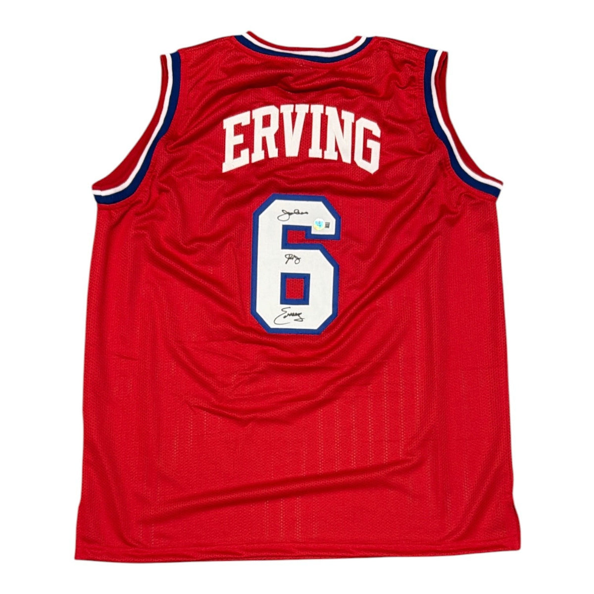 Julius Dr J Erving Signed Philadelphia 76ers Custom Jersey Beckett Wit BAS COA0