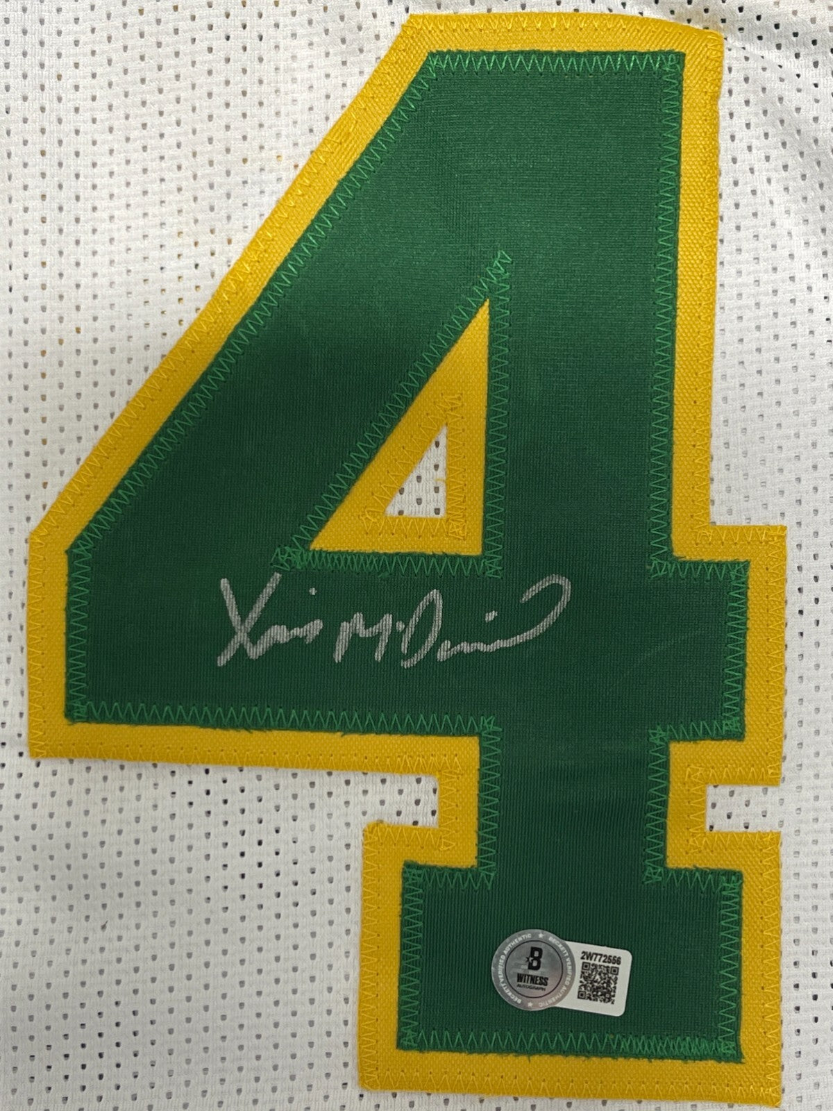 Xavier McDaniel Signed Seattle Sonics Custom Jersey Beckett Witness BAS COA1