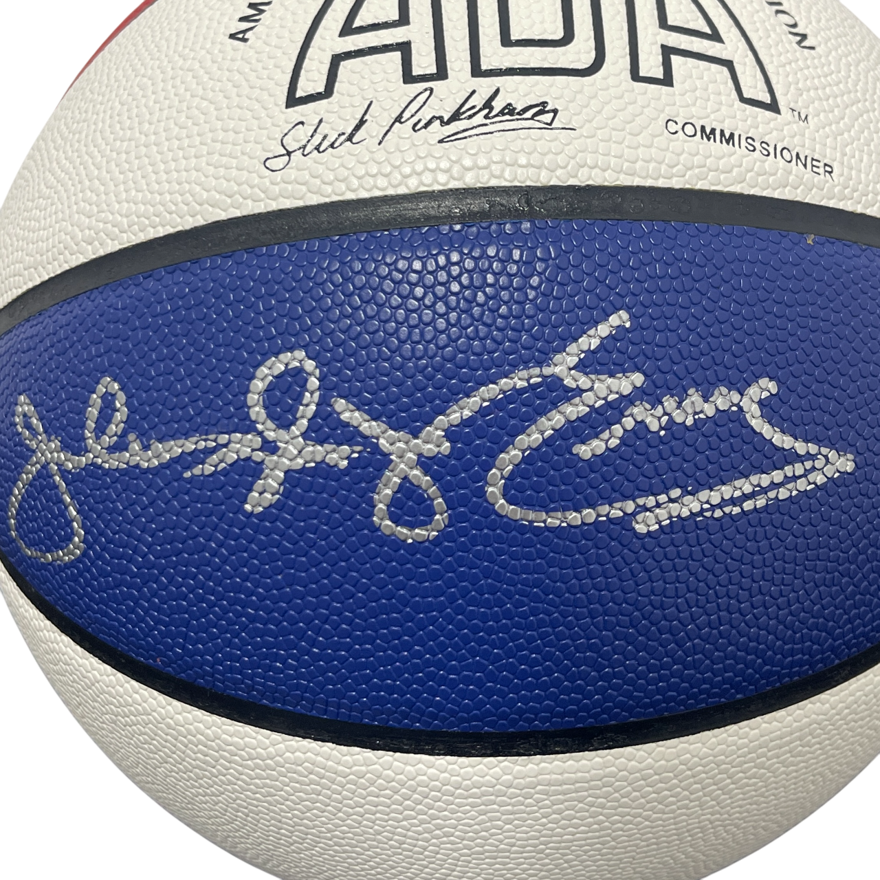 Julius Erving Signed Autographed ABA Basketball w/ Dr J Beckett Witness BAS COA1