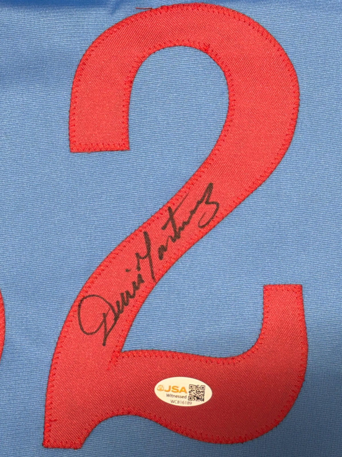 Dennis Martinez Signed Autographed Montreal Expos Custom Jersey JSA Witness COA2
