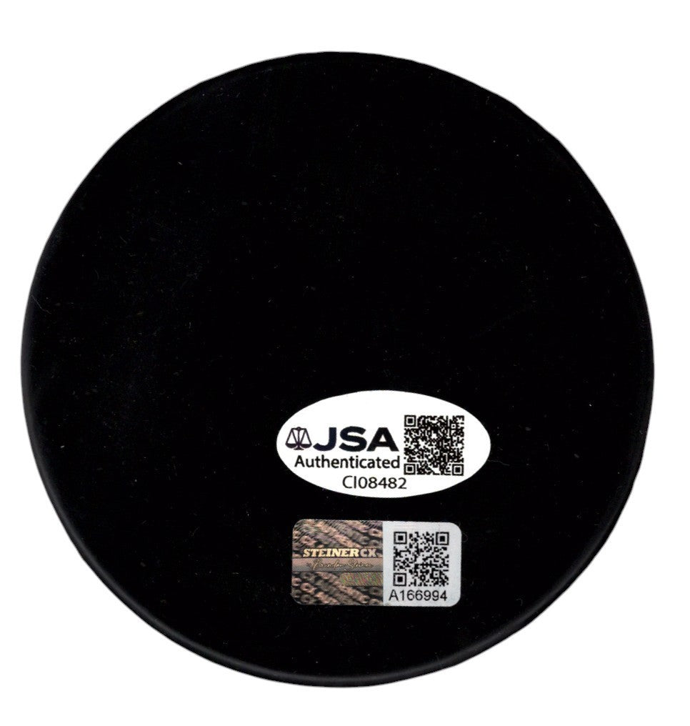 Mark Messier Signed 1994 Stanley Cup Champions Puck JSA + Steiner CX COA1