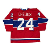 Chris Chelios Signed Canadiens Custom Jersey w/ HOF 2013 Beckett Witness BAS COA0