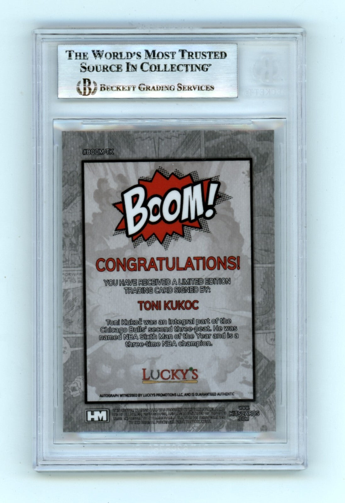 Toni Kukoc 2024 Hits Memorabilia BOOM Silver Signed BGS BAS Auto Bulls1