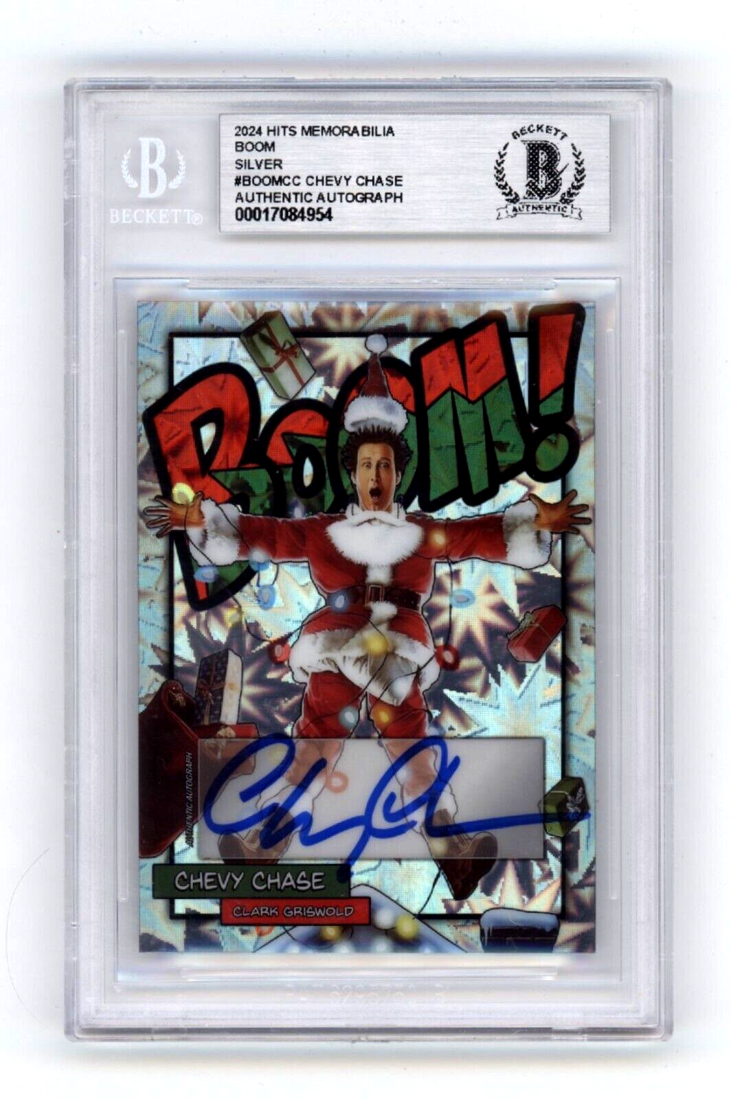 Chevy Chase 2024 Hits Memorabilia BOOM Silver #/25 Signed BGS BAS Auto X-Mas0