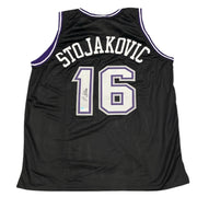 Peja Stojaković Signed Sacramento Kings Custom Jersey Beckett Witness BAS COA0