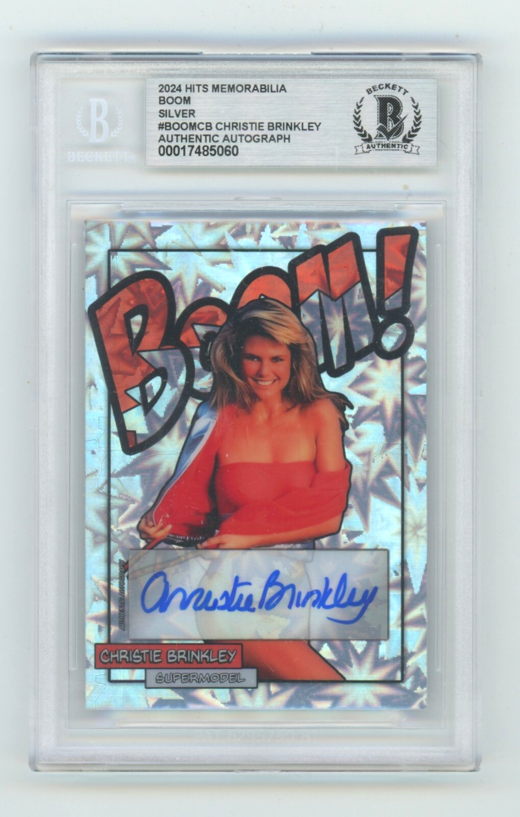 Christie Brinkley 2024 Hits Memorabilia BOOM Silver /10 Signed BGS BAS Auto0