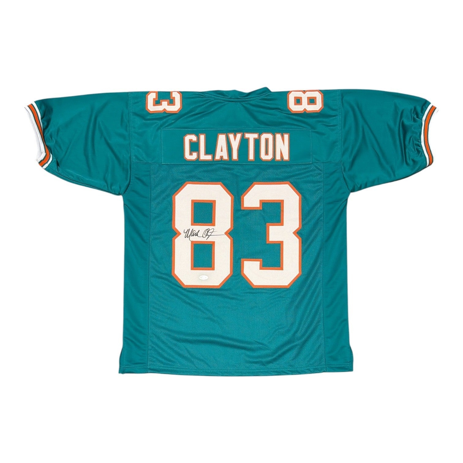 Mark Clayton Signed Autographed Miami Dolphins Custom Jersey JSA Witness COA0