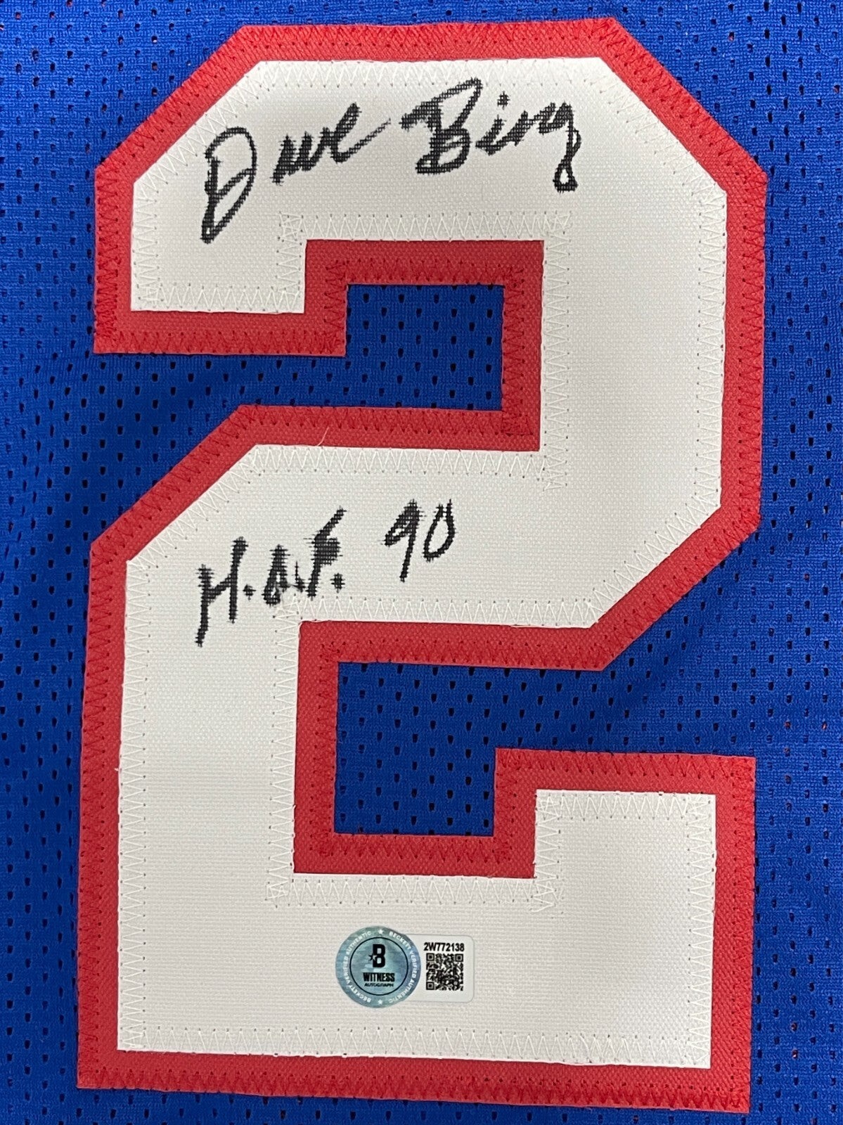 Dave Bing Signed Detroit Pistons Custom Jersey w/ HOF 90 Beckett Witness BAS COA1