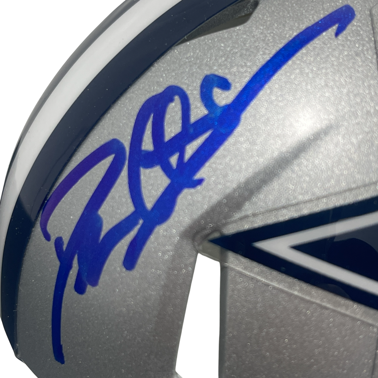 Deion Sanders Signed Dallas Cowboys Speed Mini Helmet Beckett Witness BAS COA1