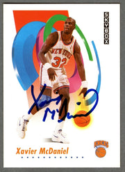 Xavier McDaniel Signed 1991-92 Skybox #638 LSCM COA New York Knicks0