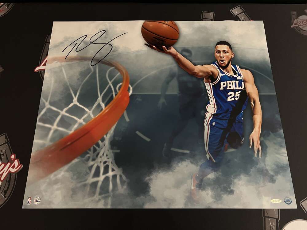 Ben Simmons Signed 24x20 Photo Above The Clouds Upper Deck UDA COA 76ers0