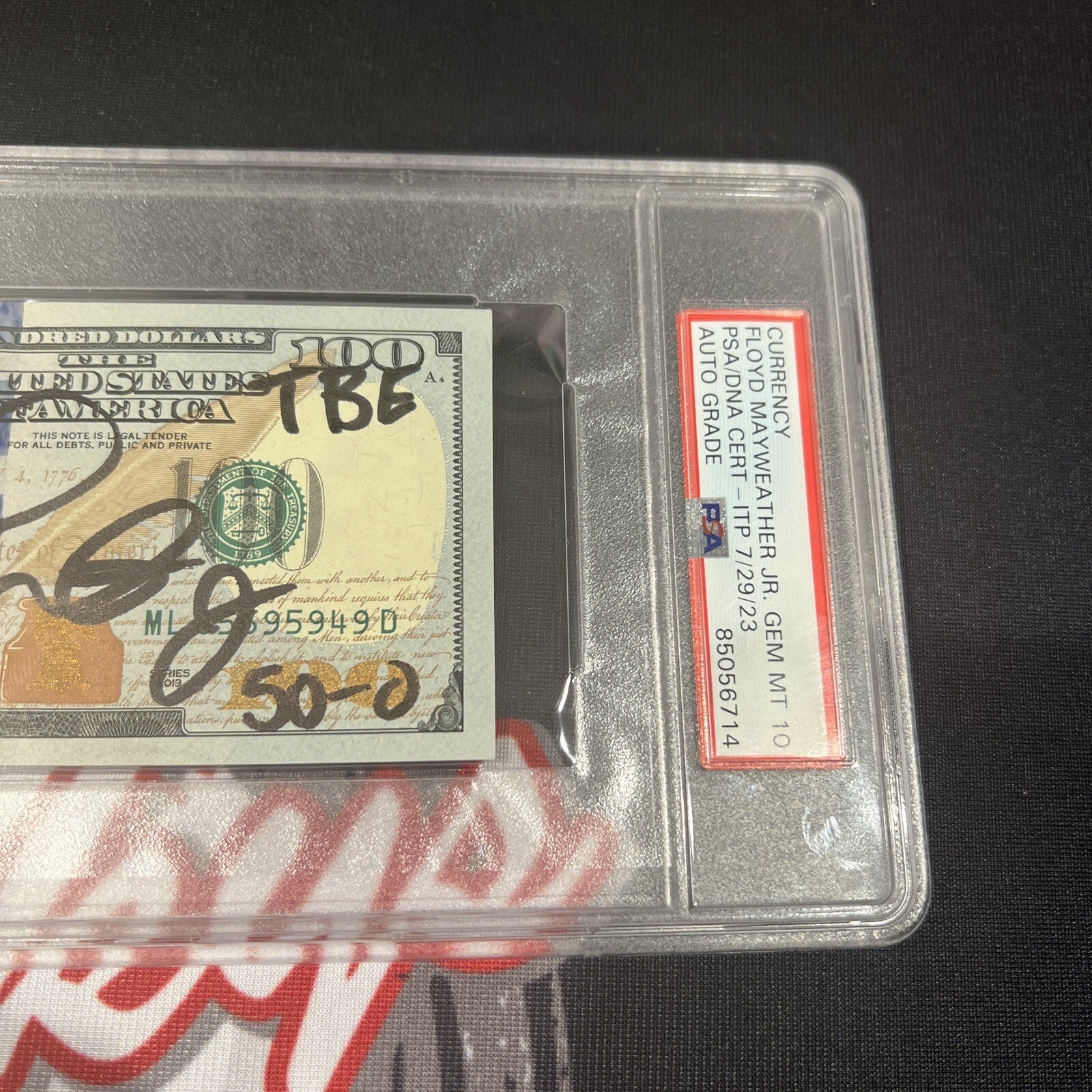 Floyd Mayweather Jr Signed $100 Bill US Currency x4 Inscriptions PSA 10 Auto M3