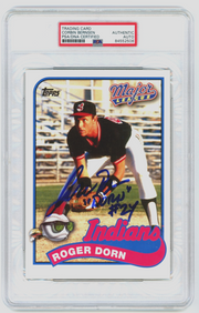 Corbin Bernsen 2014 Topps Archives Oversized Major League w Dorn Signed Auto PSA0