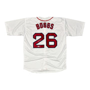 Wade Boggs Signed Boston Red Sox Custom Jersey Beckett Witness BAS COA0