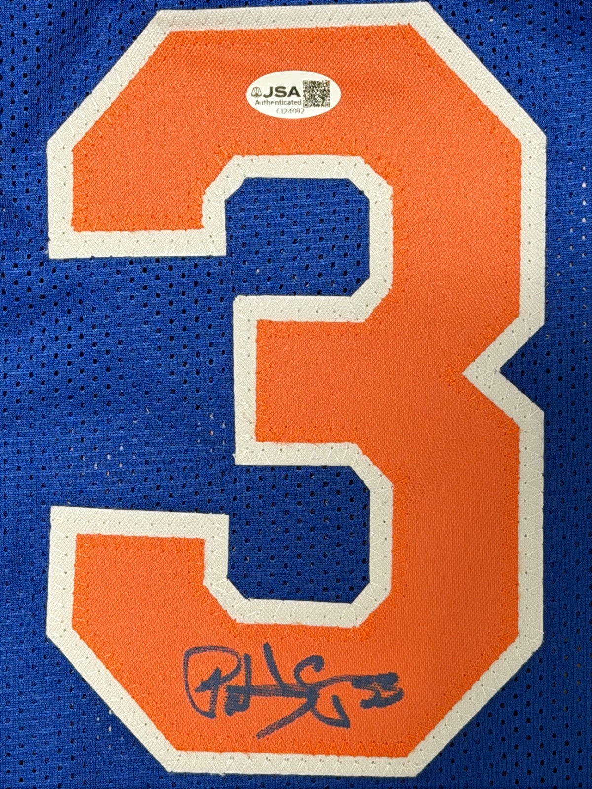 Patrick Ewing Signed Autographed New York Knicks Custom Jersey JSA COA1