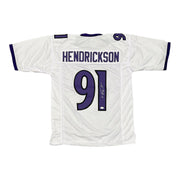 Trey Hendrickson Signed Baltimore Ravens Custom Jersey JSA Witness COA0